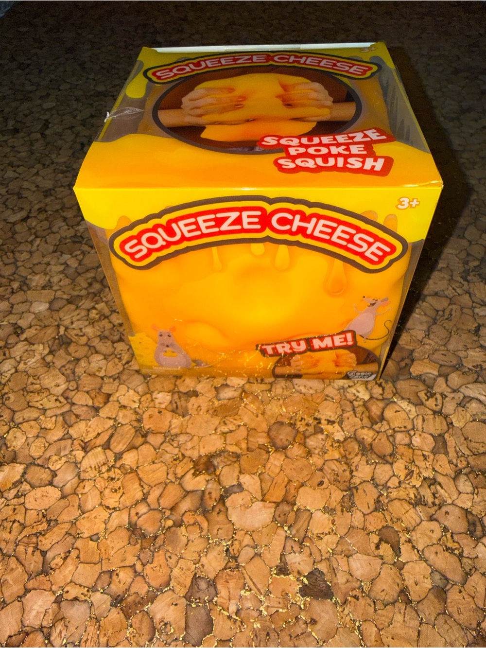 Sunny days Squeeze Cheese Squishy Stress Toy - Bright Yellow
